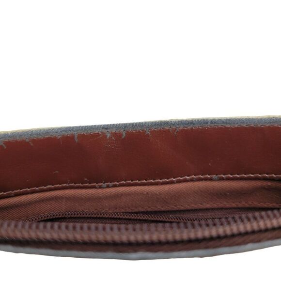 Etienne Aigner Crossbody Bag Country Cottage Core Basket Weave Leather Trim Tan - Picture 6 of 17